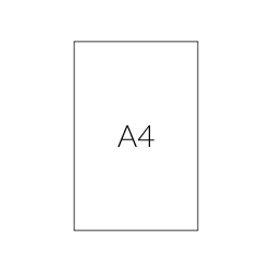 A4 (21 x 29.7 cm)